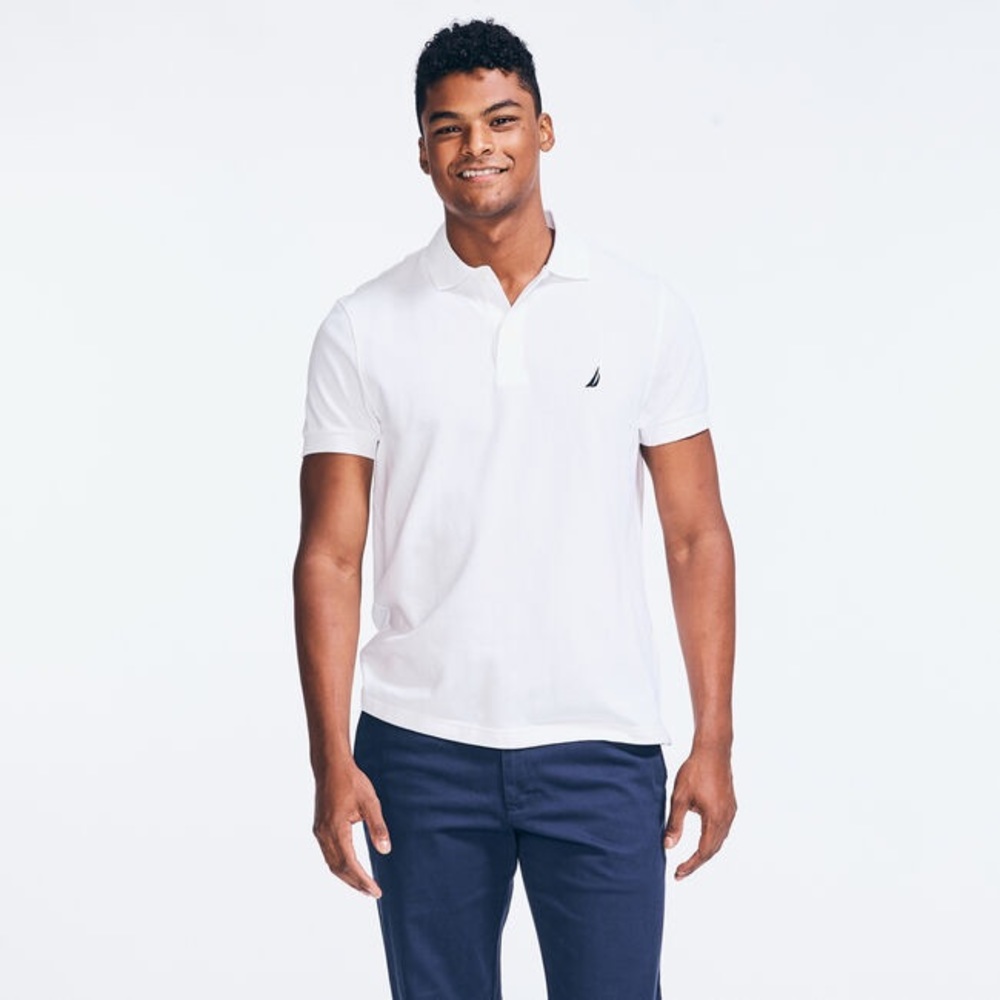 Nautica White Classic Fit Polo Shirt Size XLarge NWOT
